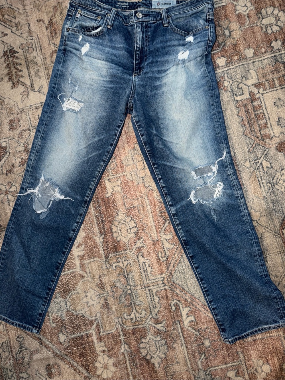 Ag Adriano Goldschmied Women’s Boot Cut Jeans in Dark Blue Wash